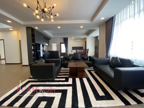프놈펜에 렌트 아파트 | Classic design 3 bed serviced apartment for rent in BKK1 - Phnom Penh