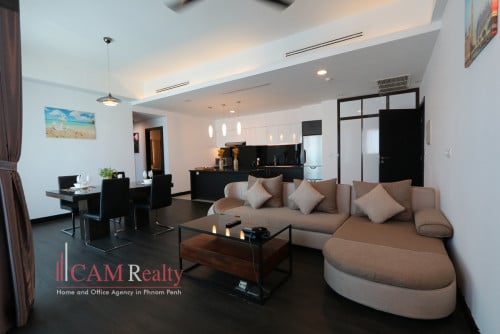 Tonle Bassak area | Western style 2 bedrooms serviced apartment for rent in Phnom Penh