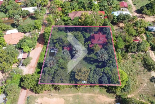 ដីលក់ជិតផ្លូវក្រវ៉ាត់ក្រុងទី1ក្រុងសៀមរាប/Land for Sale in Svay Dangkum, Siem Reap