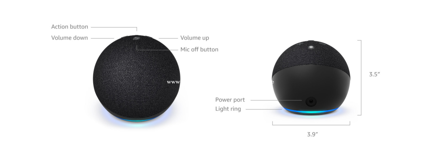 2022 Echo Dot 5th Gen Smart Speaker, Charcoal