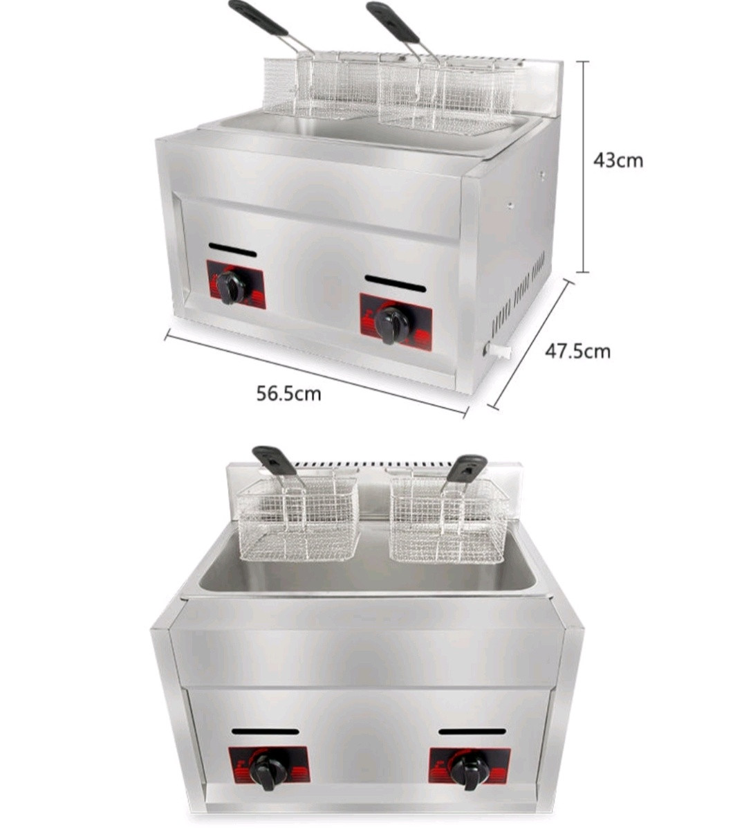 Gas deep fryer in Phnom Penh, Cambodia on