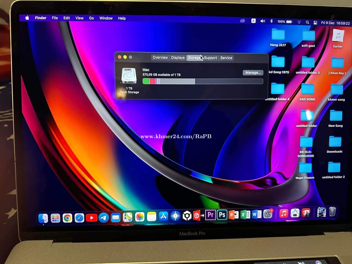 MacBook Pro 2016 15 inch core I7 Memory 16 GB 1TB នៅល្អ