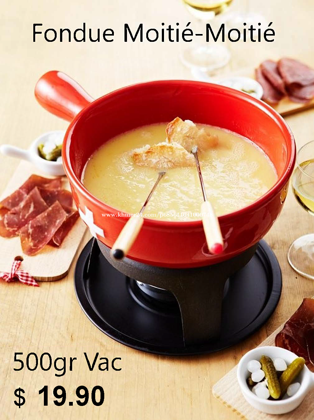 Cheese Raclette Gruyere Fondue Mozzarella di Bufala in Phnom