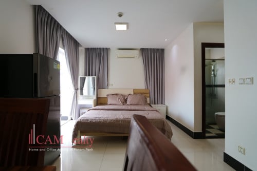 Studio serviced apartment for rent in Tuek La’ak area – Phnom Penh.