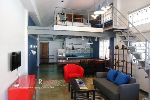 Loft 1 bedroom apartment for rent in BKK3