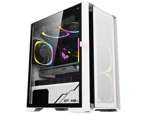 COOLMAN DT-M.2 Gaming Case White Mesh/ Iron panel