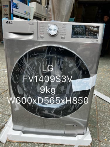 LG FV1409S3V ( ម៉ាស៊ីនបោកគក់ចំហៀងថ្មីចំណុះ9kg,  new washing machine 9kg