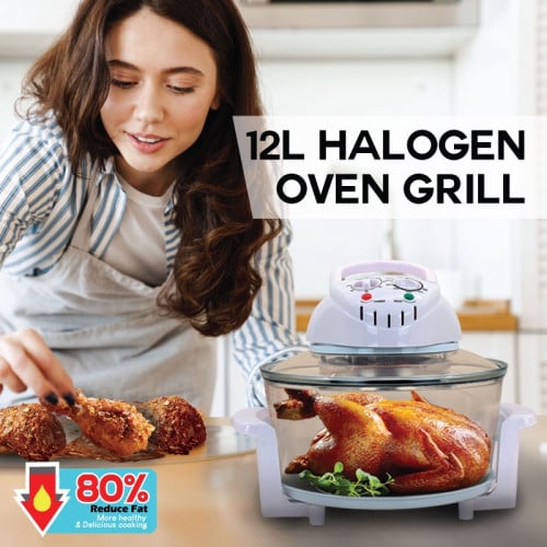 Convection Oven , Halogen Oven, Grill Roaster Oven 12L & Timer (PPT615)