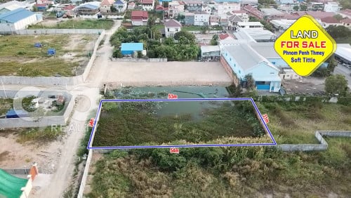 ដីលក់នៅជិតបុរីភ្នំពេញថ្មី