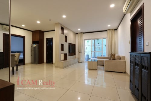 BKK1 area | Modern style 2 bedrooms serviced apartment for rent | Rooftop pool, gym, steam, sauna
