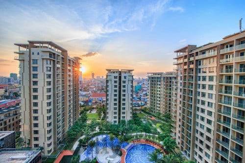 The penthouse of the condominium