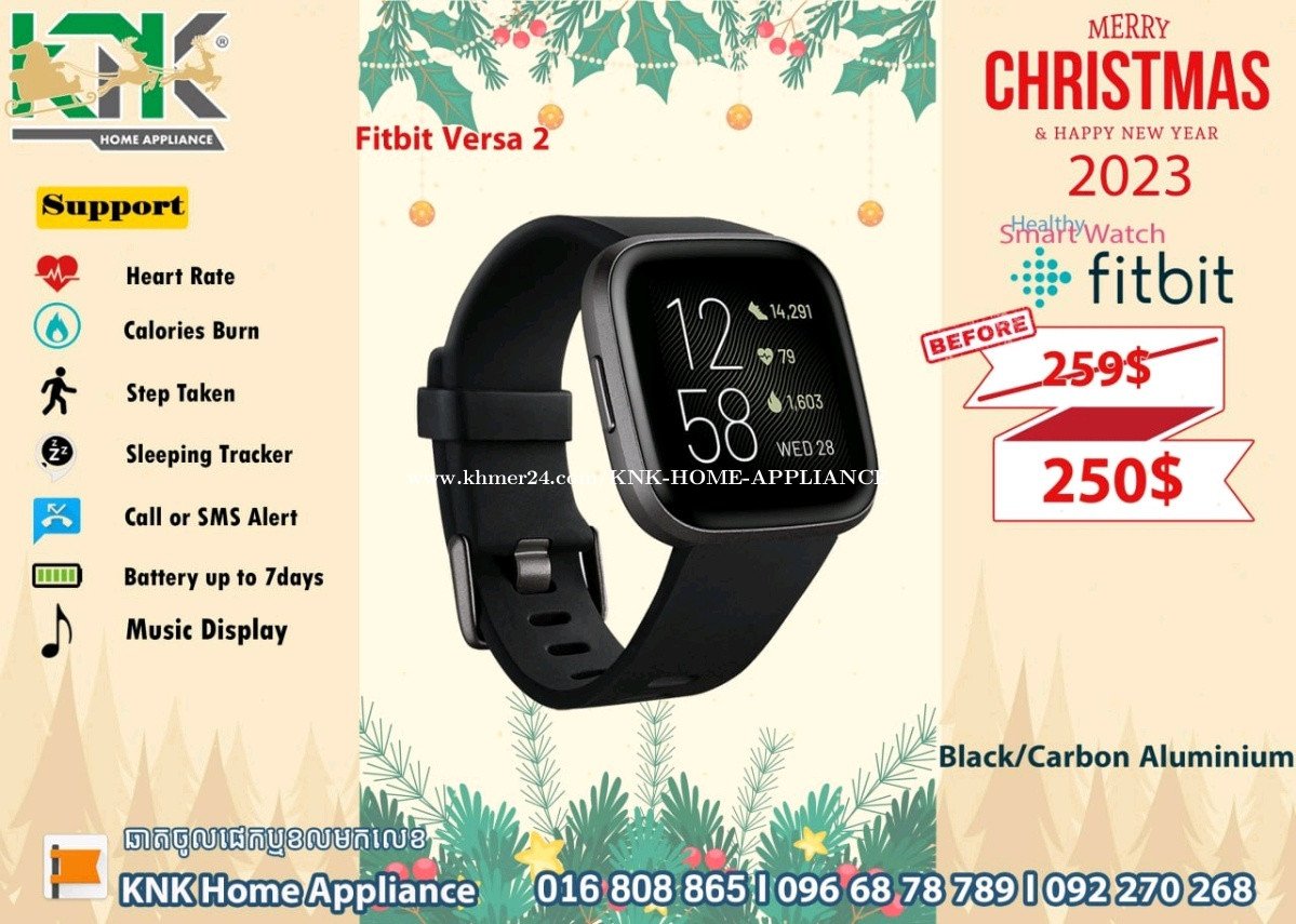 Fitbit Health Fitness Watch Price 140.00 in Ou Ruessei Pir Cambodia KNK HOME APPLIANCE Khmer24