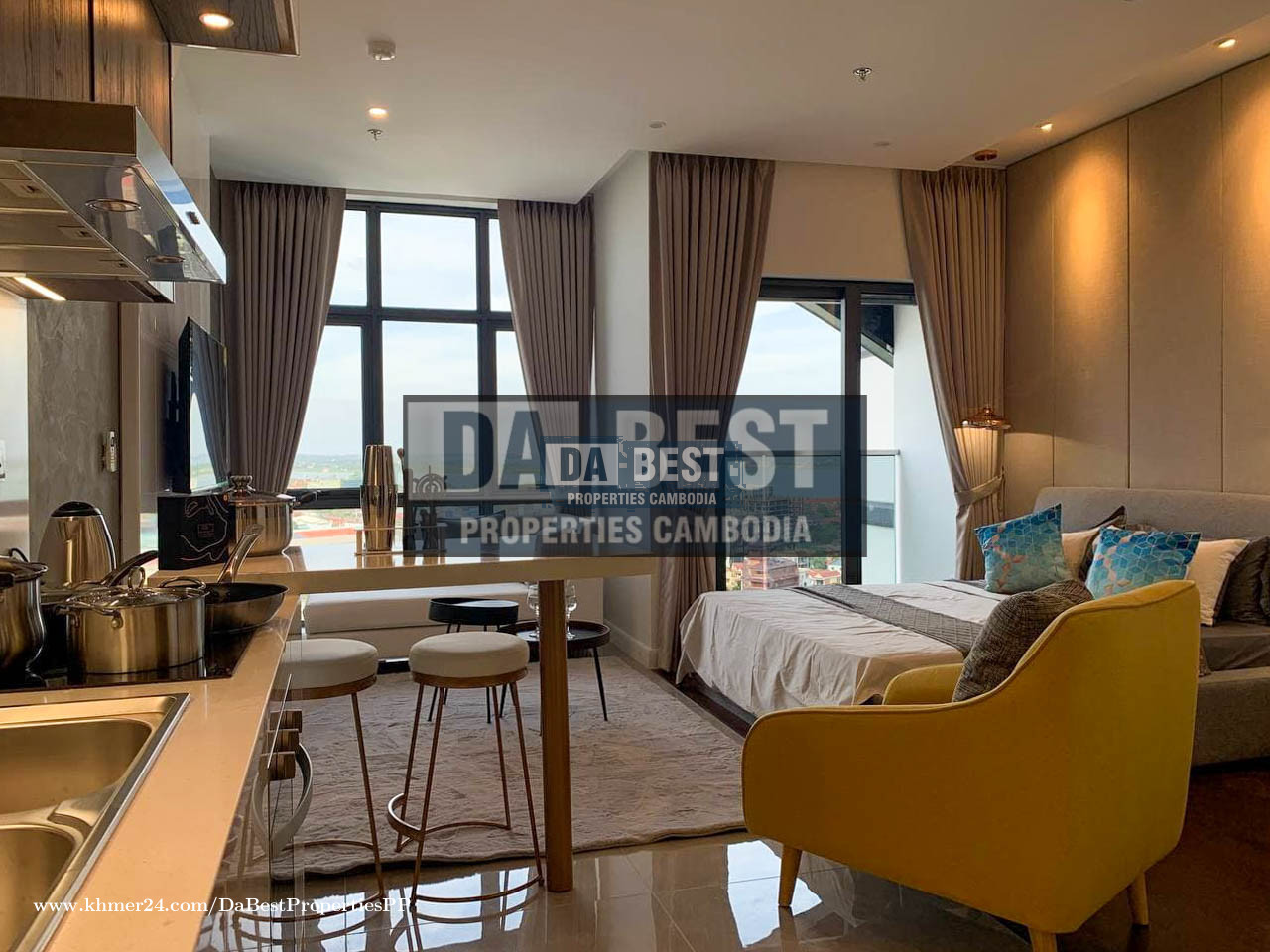 Amazing new Condo for rent with pool fitness and skyview Phnom Penh