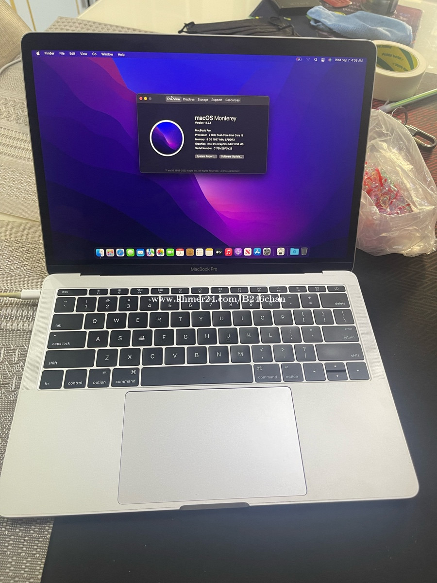 MacBook Pro 13inch 2016 Ram8G 256G Price $625 in Phnom Penh