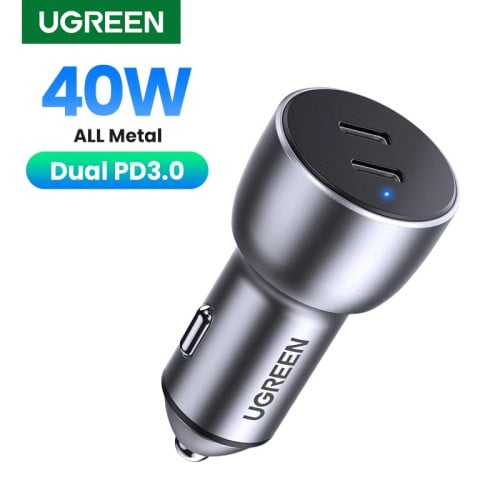 UGREEN 70594 DUAL PD Car Charger (Space Grey)
