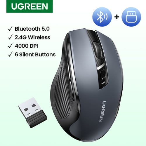 UGREEN 90855 Ergonomic Mouse Wireless & Bluetooth5.0