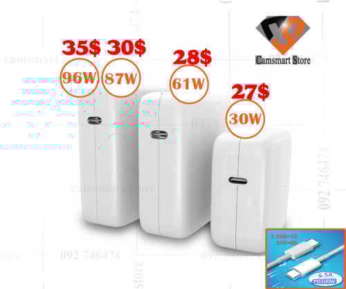 PD Charger USB-C Power Adapter 30W 61W 87W QC3.0 PD Charger