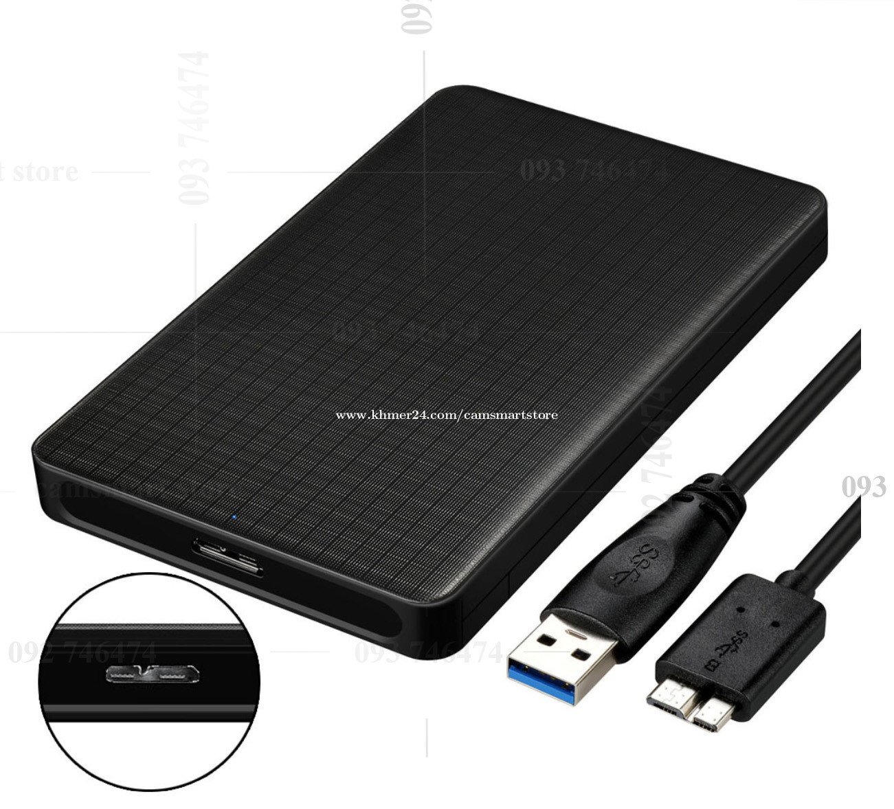 2.5 inch HDD SSD Case Micro USB 3.0 SATA Hard Drive Adapter Box