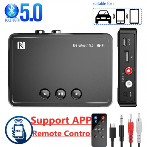 NFC Bluetooth 5.0 Audio Receiver APP IR Remote Control AUX 3.5mm RCA Price 20.00 in Phnom Penh