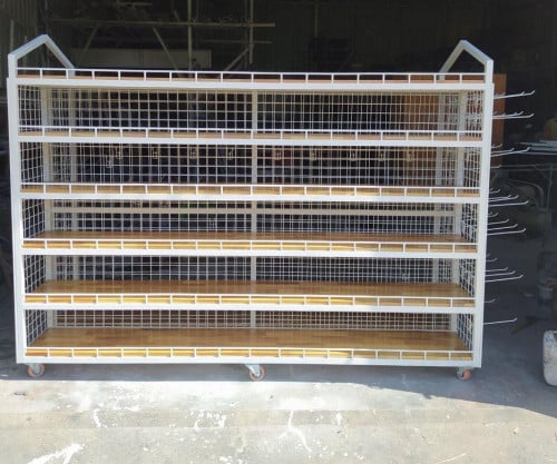 ធ្នើតាំងទំនិញតាមម៉ាត និងផ្សា