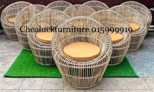 Modern rattan chair ($ inbox)