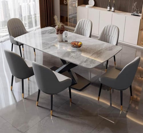 ✅ 1 Marbel Table+ 6 chiars: 390$ per set