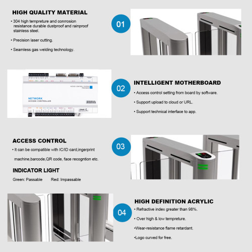 AI-LST003 Swing Turnstile Barrier Gate Pedestrians - ប្រពន្ធ័គ្រប់គ្រងច្រកចេញចូល