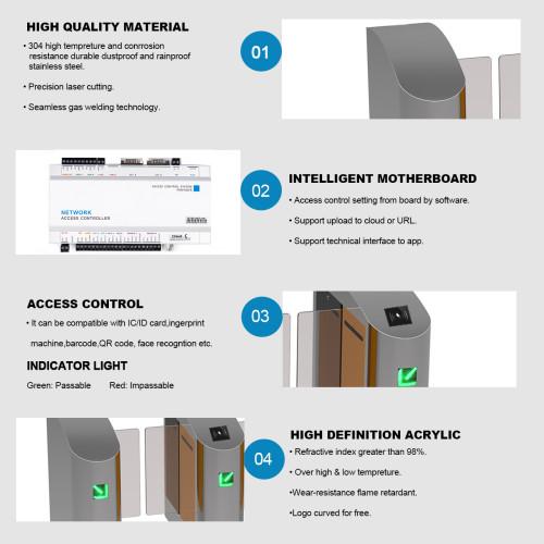 AI-PT013 Double Turnstile Barrier Speed Sliding Gate Turnstile - ប្រពន្ធ័គ្រប់គ្រងច្រកចេញចូល