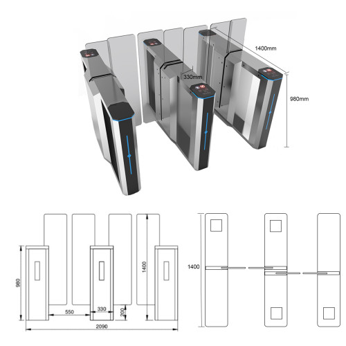 AI-PT020 Counter Sliding Gate - ប្រពន្ធ័គ្រប់គ្រងច្រកចេញចូល