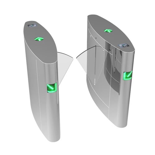 AI-WT001 Quality Stainless Steel 304 Double Wing Flap Turnstile Gate - ប្រពន្ធ័គ្រប់គ្រងច្រកចេញចូល
