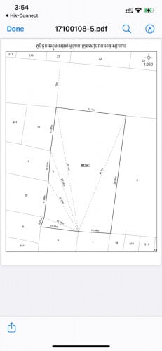Land for sale at Siem Reap , off 300m from NR6 | size 897 sqm ប្លង់រឹង $800/sqm price is negotiable