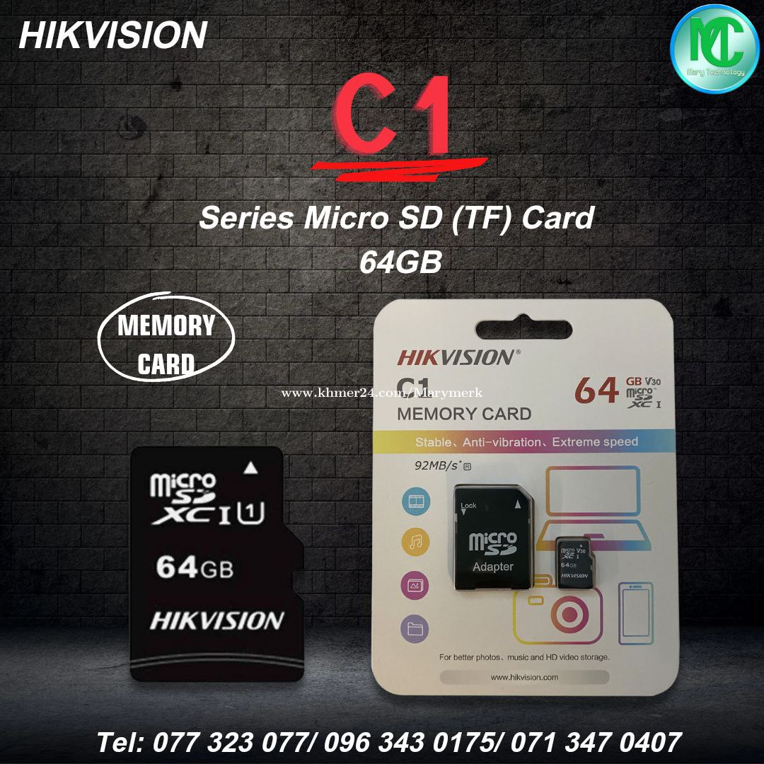 HIKVISION C1 Memory Card 64GB Price 12 in Phnom Penh, Cambodia មើក