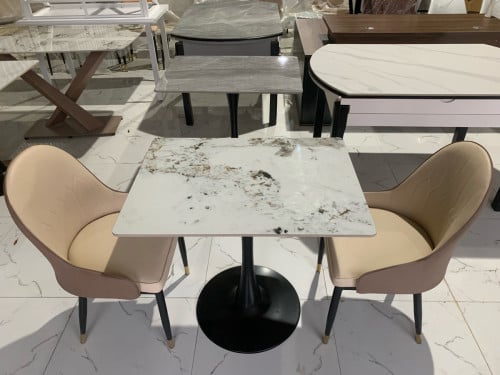 ✅1 Table + 2 double leather chair: 150$ per set: ឆុតតុញុាំបាយ តុ 1 កៅអី 2
