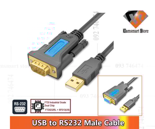 Jasoz USB to RS232 COM Port Serial Cable Adapter PDA 9 DB9 Pin Prolific PL2303