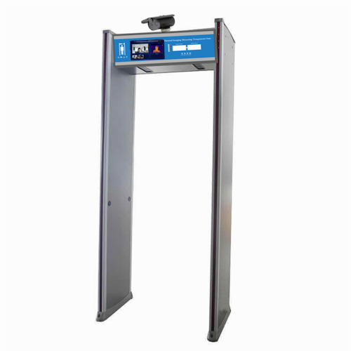 AI-Walk Through Metal Detector With Temperature Measuring Thermal Camera - ឧបករណ៍ដើរកាត់ចាប់លោហៈធាតុ