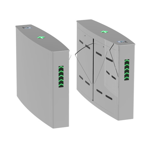 AI-WT003 Access Control Automatic Double Lane Flap Barrier Gate - ប្រពន្ធ័គ្រប់គ្រងច្រកចេញចូល