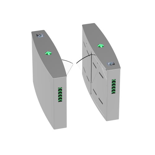 AI-WT003 Access Control Automatic Double Lane Flap Barrier Gate - ប្រពន្ធ័គ្រប់គ្រងច្រកចេញចូល