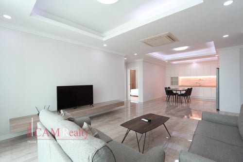 프놈펜 아파트 렌트 BKK1  |  3 bedrooms serviced apartment for rent | Rooftop pool & Gym