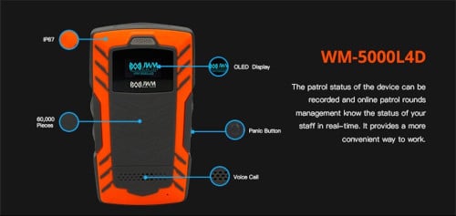 AI-WM5000L4D-4G Voice Call Real Time Guard Tour System - ប្រព័ន្ធដៅកំណត់តាមដំបន់ត្រួតពិនិត្យប្រេី4G