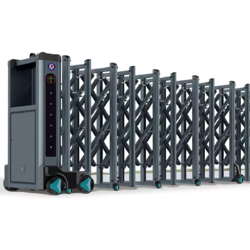 AI-CA-805A Factory Main Gate Driveway Automatic Retractable Folding Gate - ទ្វារទំនើបរឹងមាំបញ្ចាទេឡេ