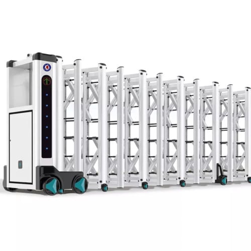 AI-CA-805A Factory Main Gate Driveway Automatic Retractable Folding Gate - ទ្វារទំនើបរឹងមាំបញ្ចាទេឡេ