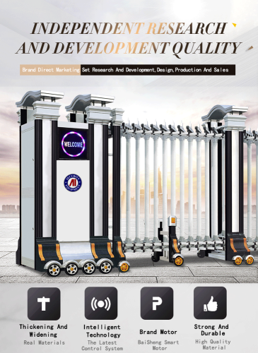 AI-KING SPIRIT Electric Automatic Retractable Gate - ទ្វារទំនើប រឹងមាំបញ្ចាទេឡេ
