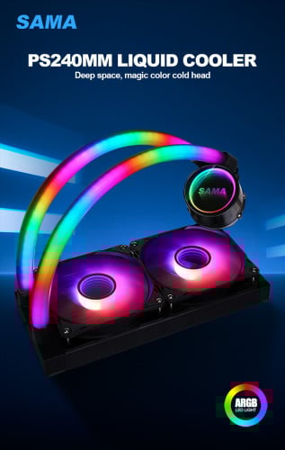 SAMA PS240MM ARGB Liquid Cooler White/ Black