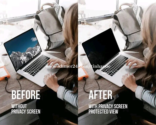 មានលក់អេក្រង់ការពារកញ្ចក់កំព្យូទ័គ្រប់ប្រភេទ Privacy Screen/Normal screen protector for Laptop