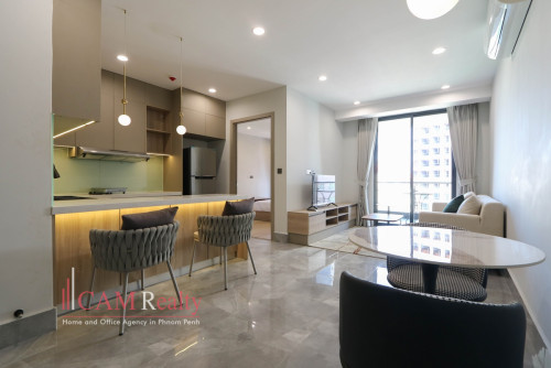 Tuol Kork area| 1 bedroom serviced apartment for rent| Swimming pool, gym, steam and sauna