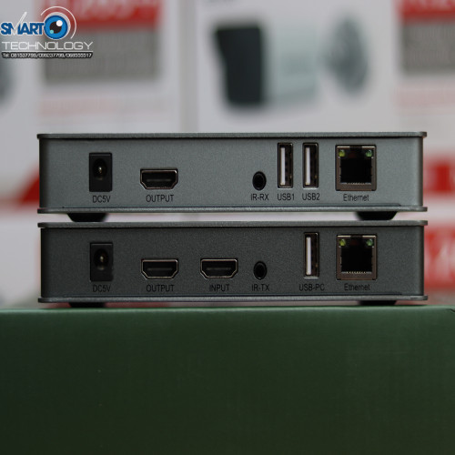 HDMI Extender 4K 120M (ចូល 1 ចេញ 2) ចូលតាម HDMI បំលែងតាម Cat6