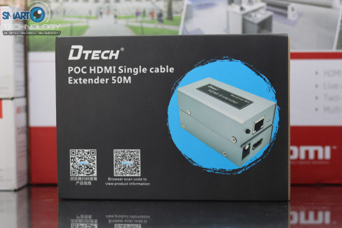 DTECH HDMI Extender 50M ( 1 In 1 Out ) ចូលតាម HDMI convert to Cat6