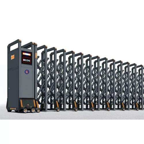 AI-SY02S-Electric Security Retractable Folding Sliding Fence Gate - ទ្វារទំនើប រឹងមាំបញ្ចាទេឡេ