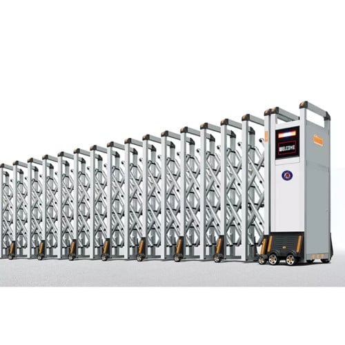 AISY02SElectric Security Retractable Folding Sliding Fence Gate