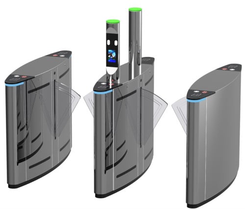 AI-WT004 Automatic Access Control System Flap Turnstile Gate - ប្រពន្ធ័គ្រប់គ្រងច្រកចេញចូល